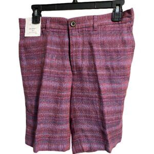 Linen Men’s Shorts Murano Baird McNutt Alex Slim Fit Size 29 Stripe Purple
